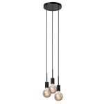 Nordlux Paco Pendant Metal 3-Spot Black | Suitable for 3x E27