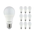 Multipack 10x Noxion Lucent Classic LED E27 Pear Frosted 9.5W 1055lm - 830 Warm White | Replaces 75W