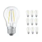 Multipack 10x Ledvance CLASSIC LED E27 Pear Filament Clear 4.8W 470lm - 827 Extra Warm White | Dimmable - Replaces 40W