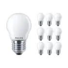 Multipack 10x Philips Corepro LED Lustre E27 Ball Frosted 4.3W 470lm - 827 Extra Warm White | Replaces 40W