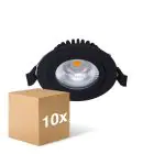 Multipack 10x Noxion LED Adjustable Slim Spot Black 6W 550lm - 930 Warm White | Cutout 75mm - IP54 - Best Colour Rendering 
